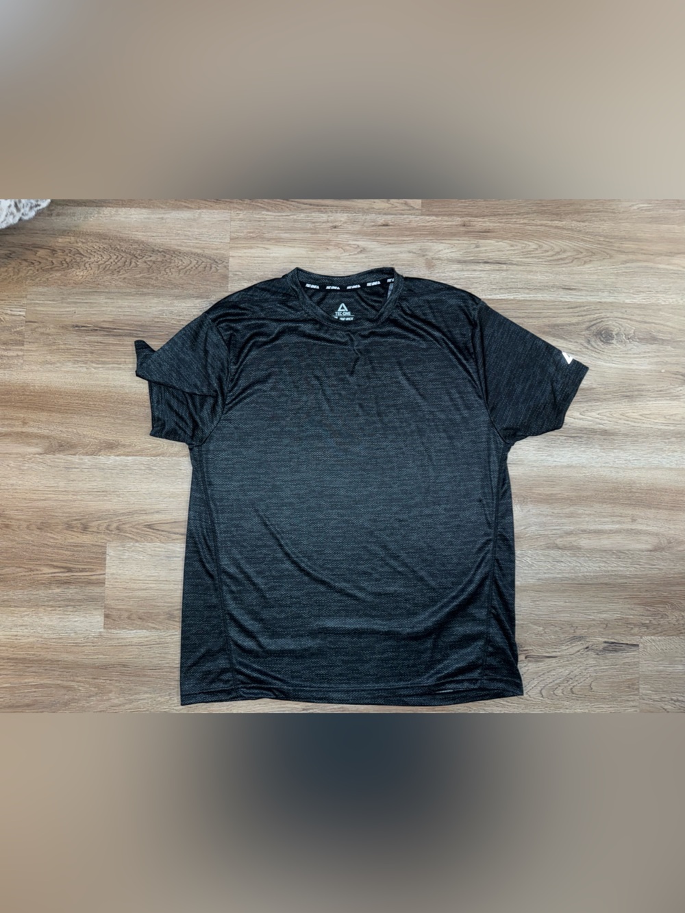Tec one Men's Black Short Sleeve Performance Tee